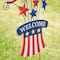Glitzhome® 30.25" Wood & Metal Patriotic Flags Yard Stake